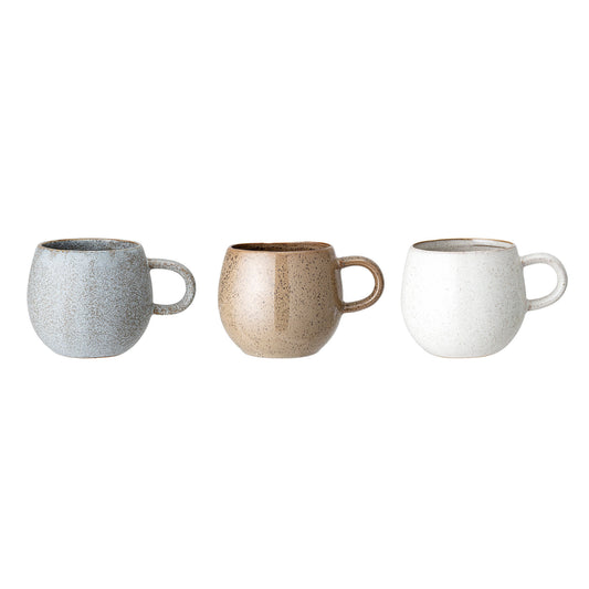Bloomingville Addison Becher, Grau, Steingut