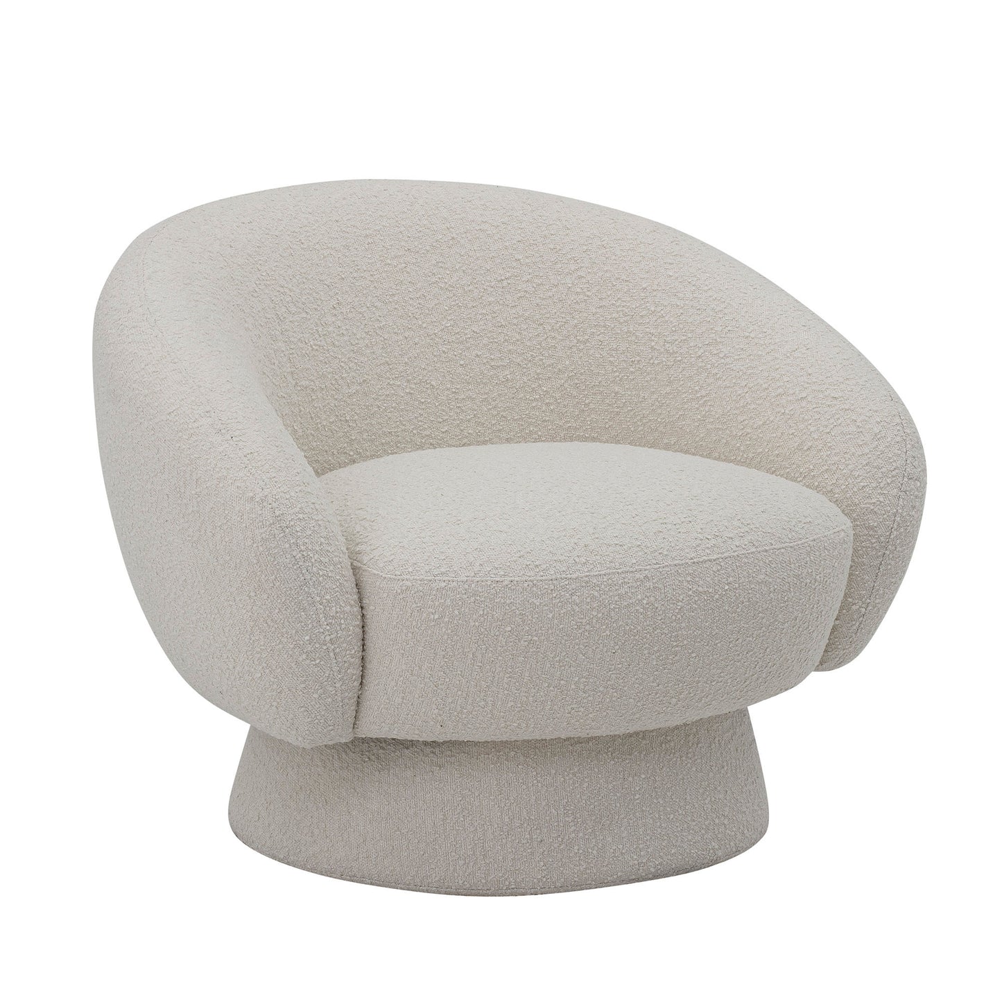 Bloomingville Ted Loungesessel, Weiß, Polyester