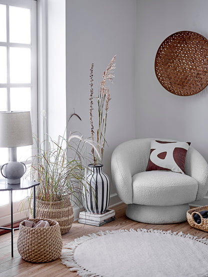 Bloomingville Ted Loungesessel, Weiß, Polyester