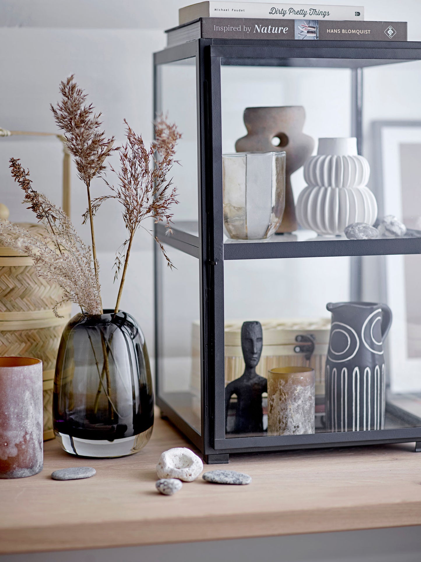Bloomingville Halfdan Vase, Weiß, Steingut