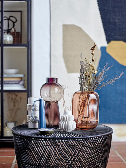 Bloomingville Halfdan Vase, Weiß, Steingut