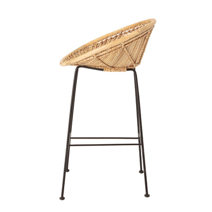 Bloomingville Yonne Barstuhl, Natur, Rattan