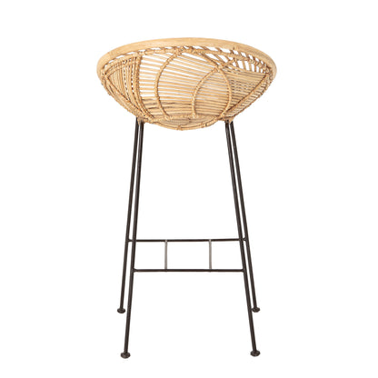 Bloomingville Yonne Barstuhl, Natur, Rattan