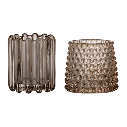 Bloomingville Rosslin Teelichthalter, Braun, Glas