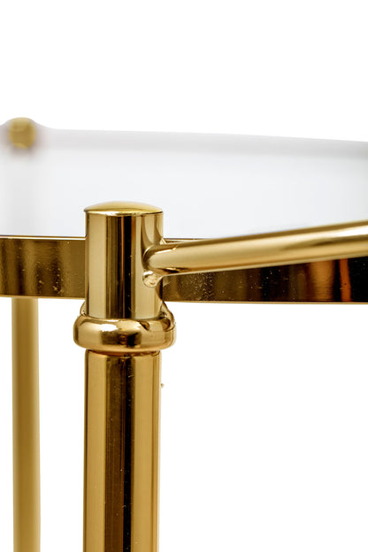 Bloomingville Fine Stehtisch, Gold, Glas