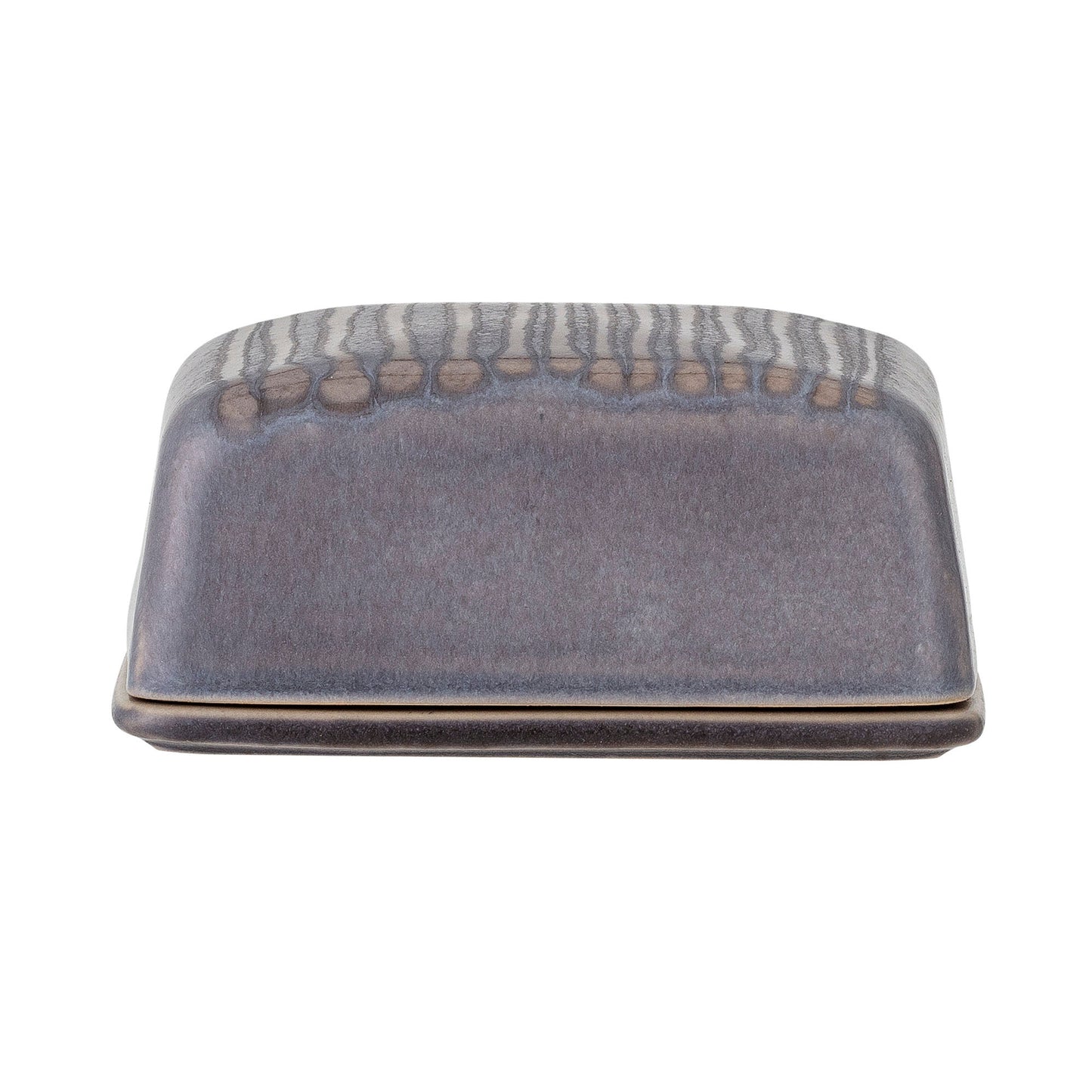 Bloomingville Raben Butterdose, Grau, Steingut