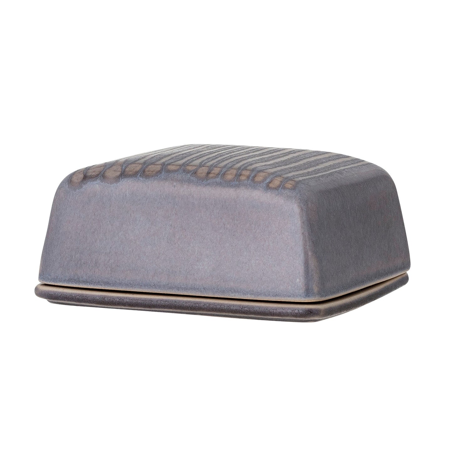 Bloomingville Raben Butterdose, Grau, Steingut