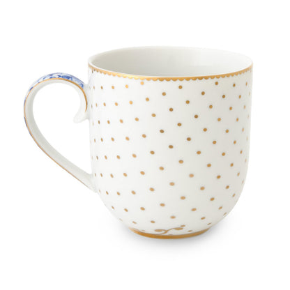 Set/2 Mugs Small Royal White