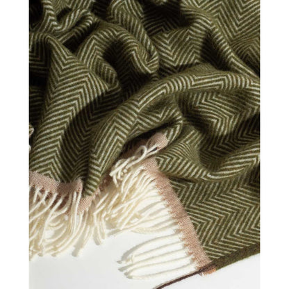 Wollwurfdecke Denver Olive