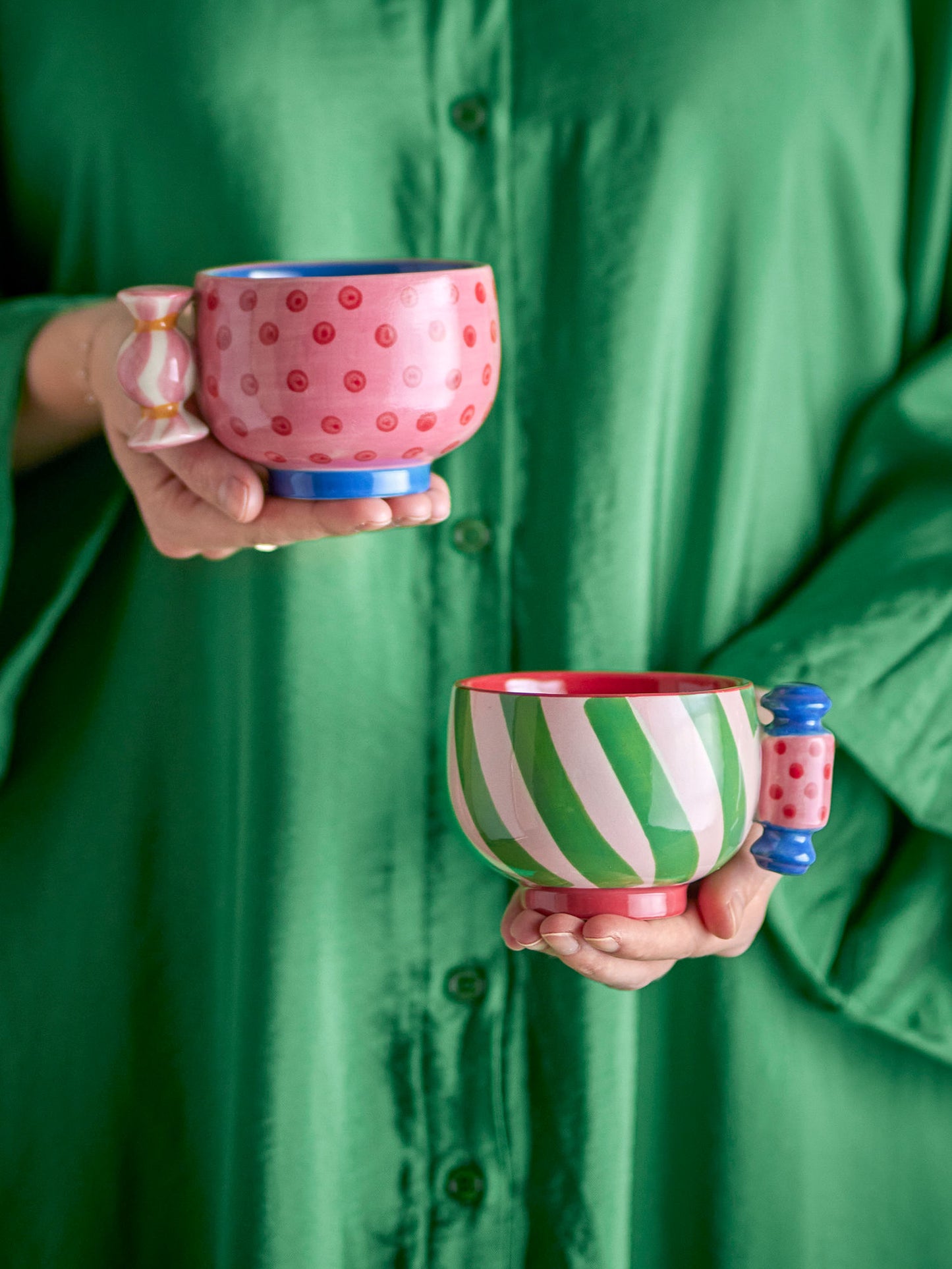 Bloomingville Caramella Tasse, Bunt, Steingut
