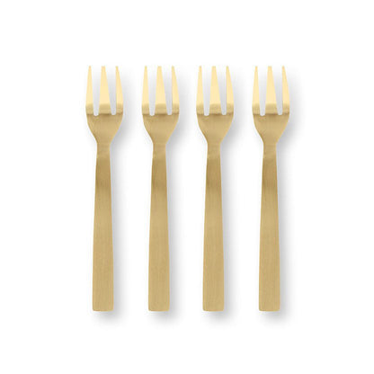 Set/4 Cake Forks Enamelled Berry Blues 14.5cm