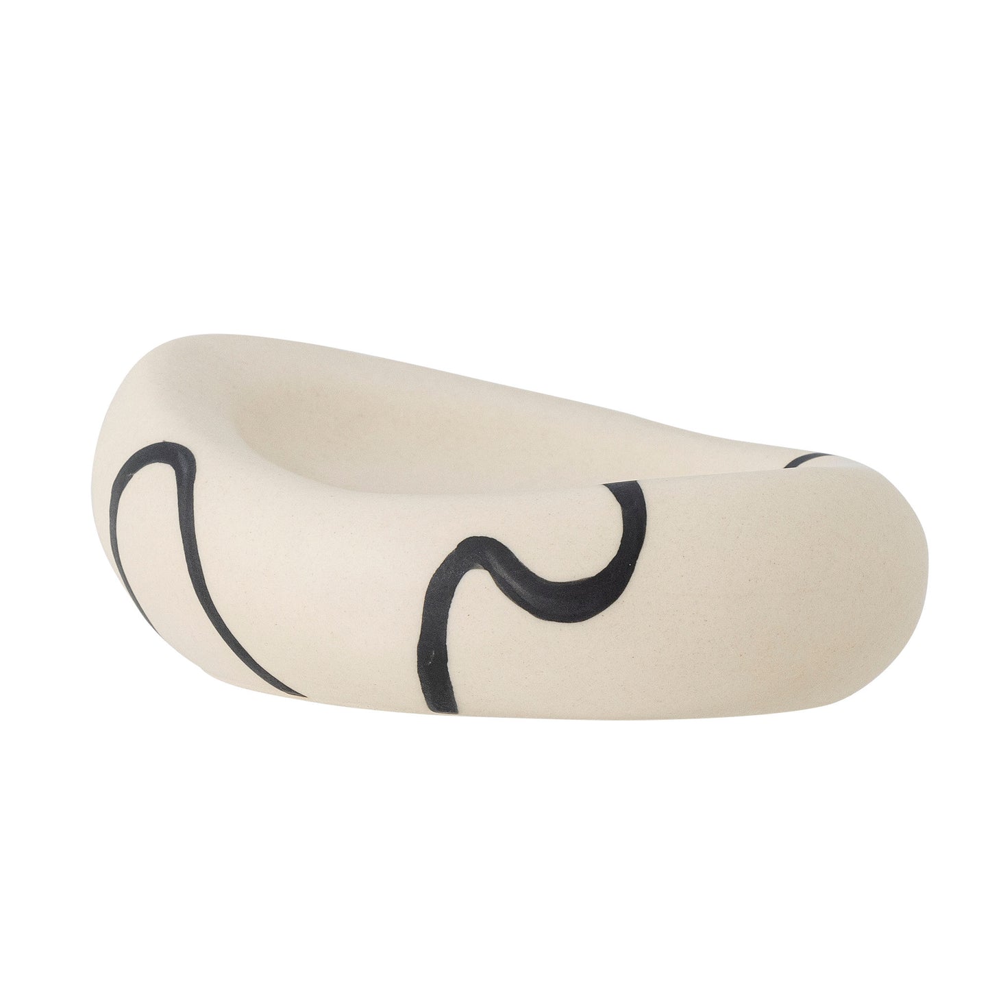 Bloomingville Minna Schale, Weiß, Steingut