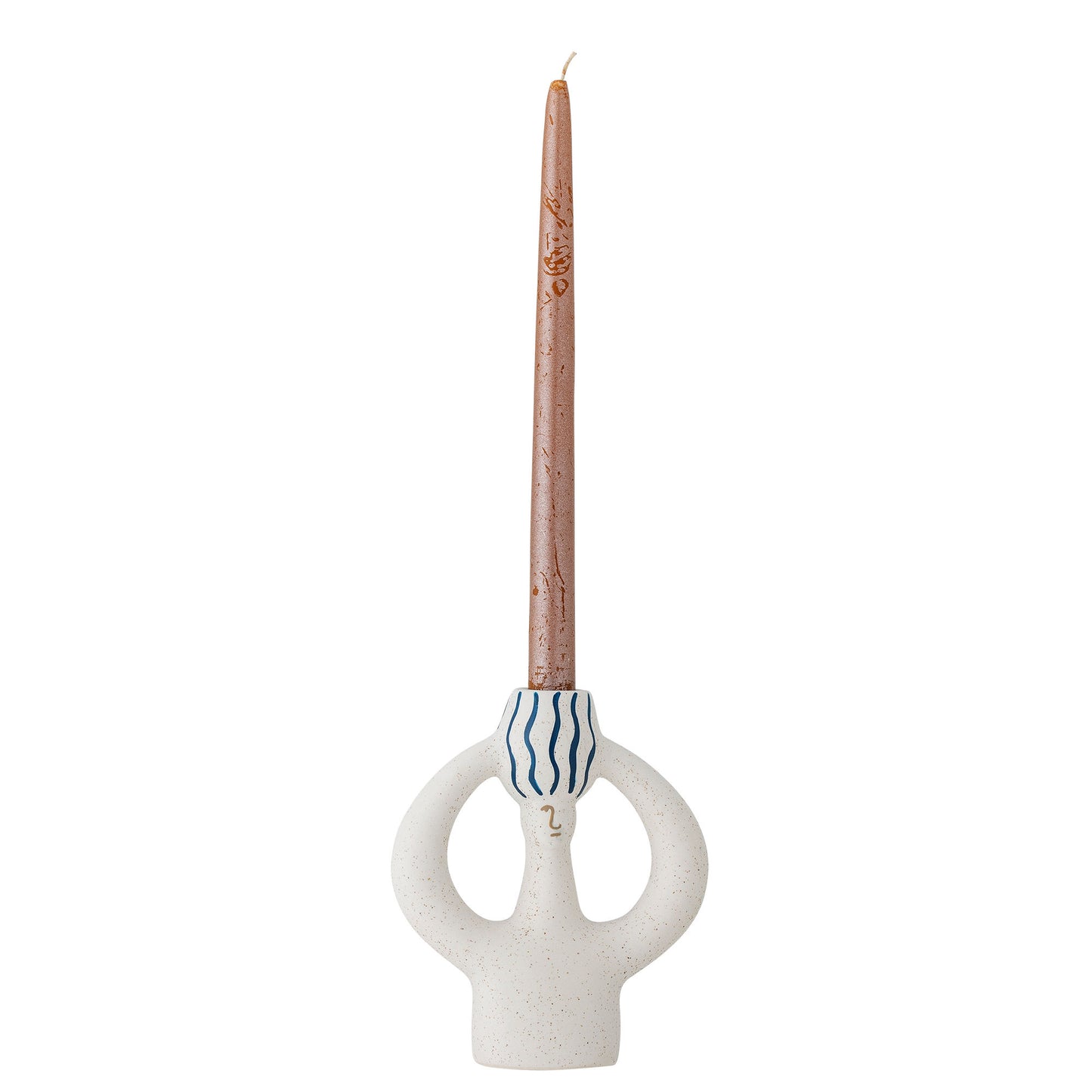 Bloomingville Hatty Kerzenhalter, Blue, Steingut