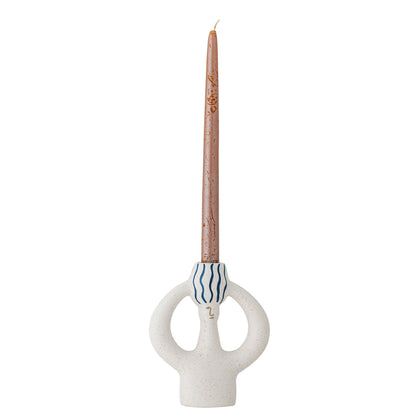 Bloomingville Hatty Kerzenhalter, Blue, Steingut