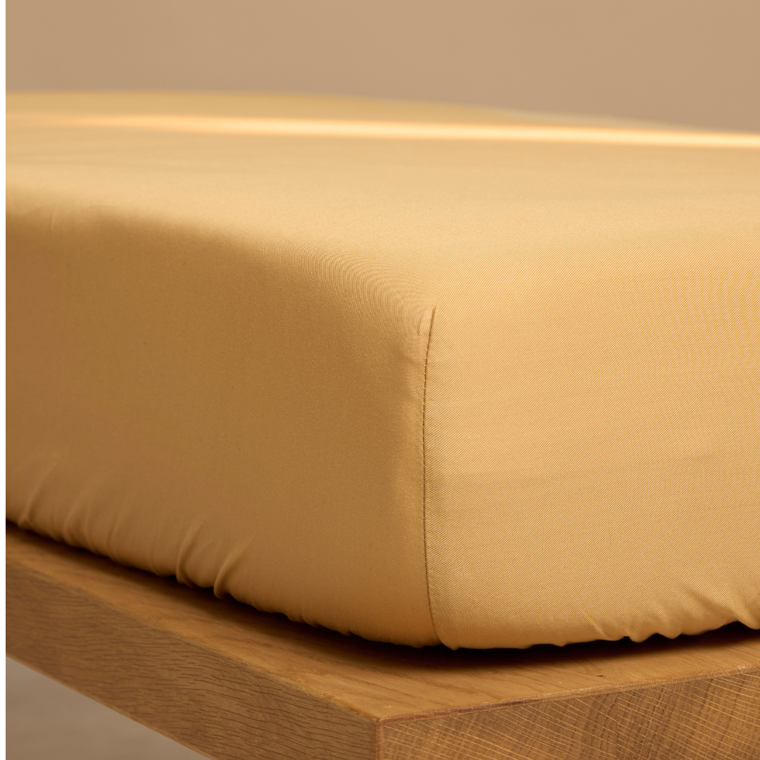 Kids - Saited Sheet Tencel ™ Twill ocker gelb