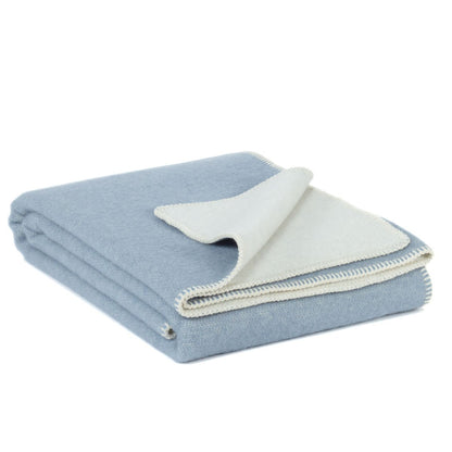 Wolldecke BLAUER NEBEL