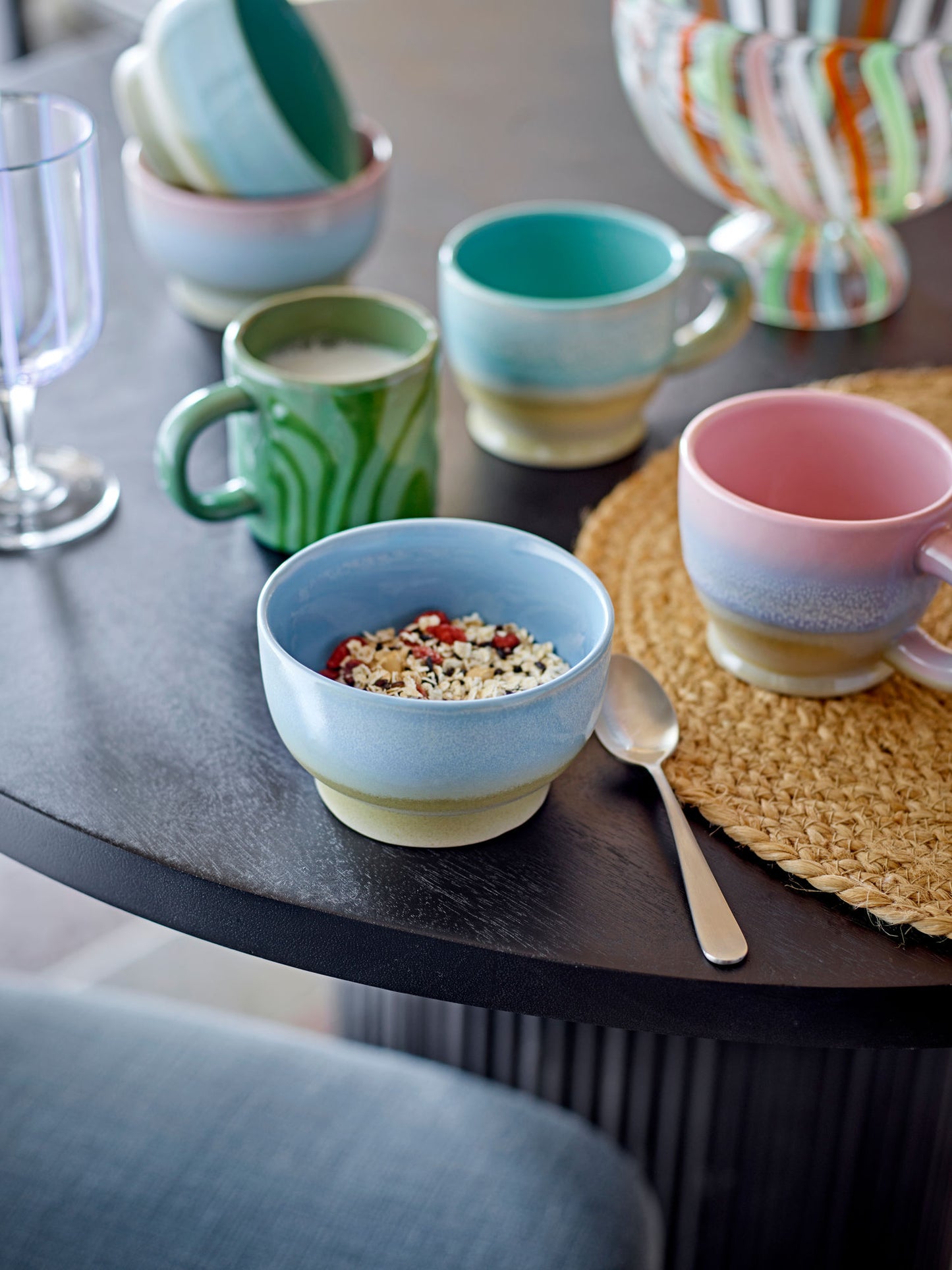 Bloomingville Safie Tasse, Grün, Steingut