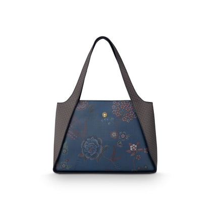 Filou Shoulderbag Large Bodhi Flower Blue 40x15.5x28cm