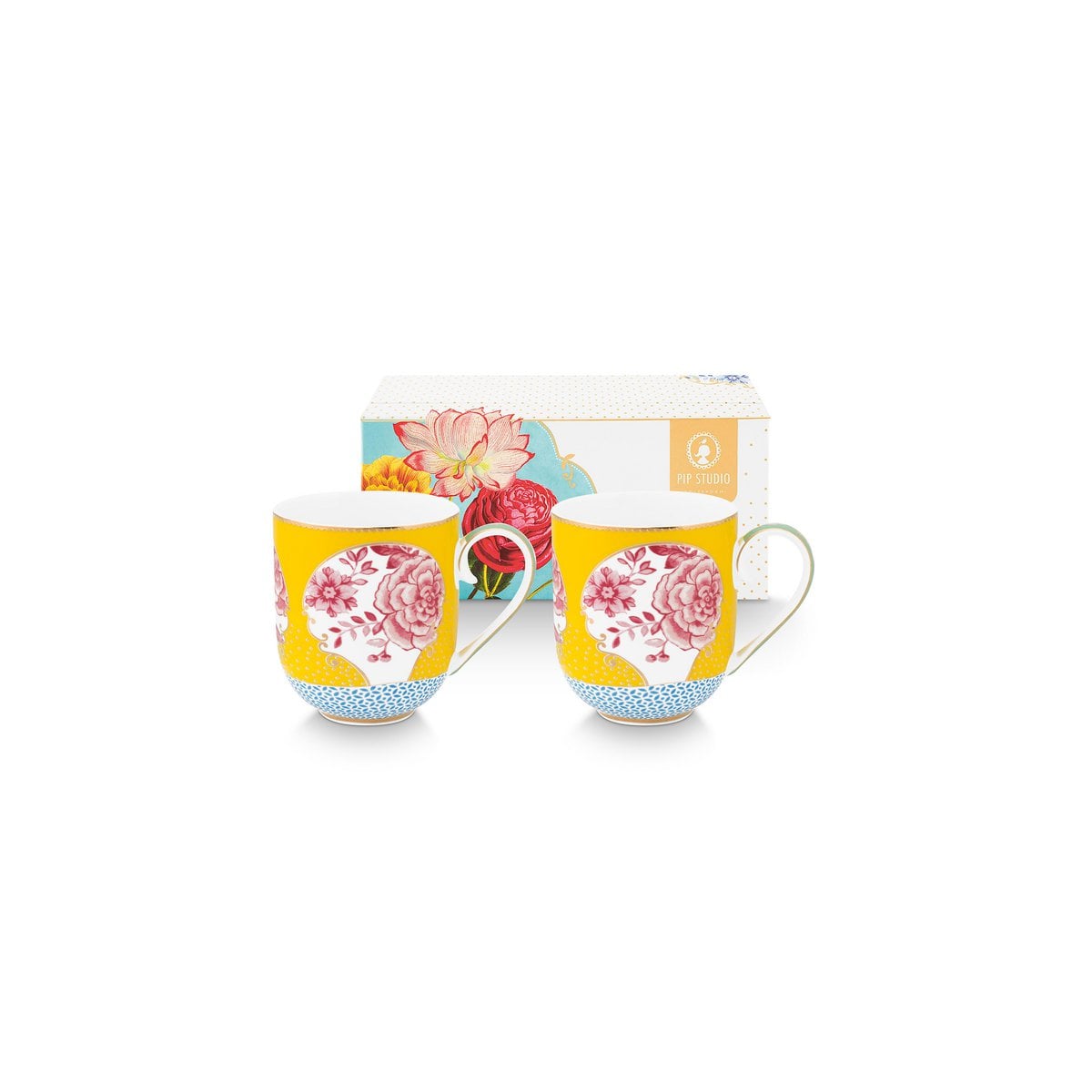 2er Set PIP Studio Mugs Large Royal Yellow