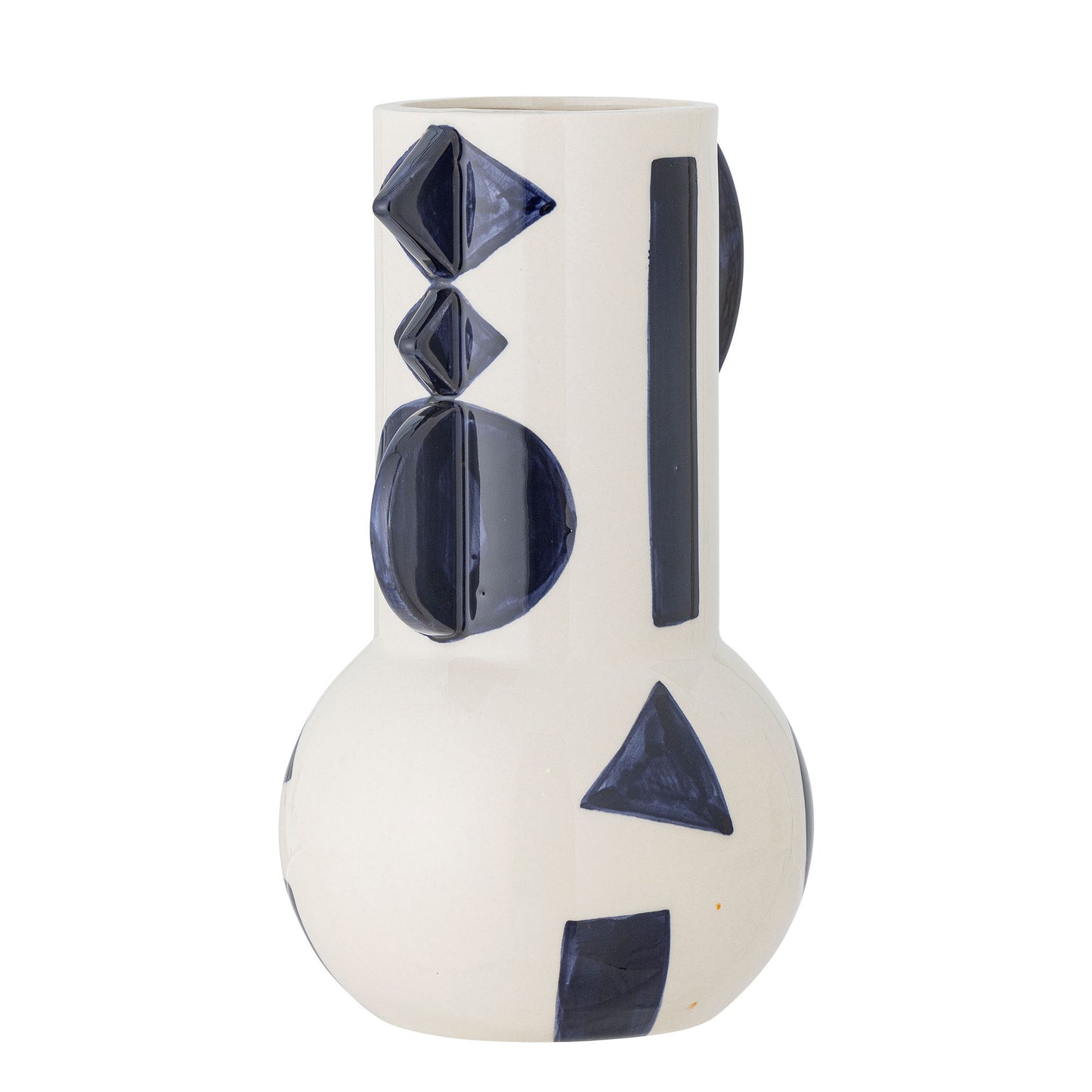 Bloomingville Graphica Vase, Blue, Steingut