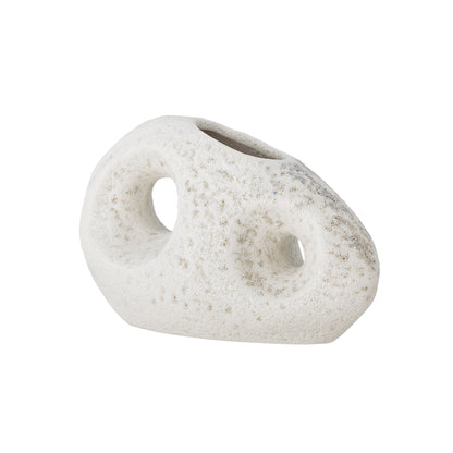 Bloomingville Caia Vase, Weiß, Steingut