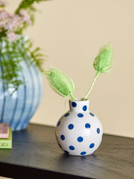 Bloomingville Fian Vase, Blue, Keramik