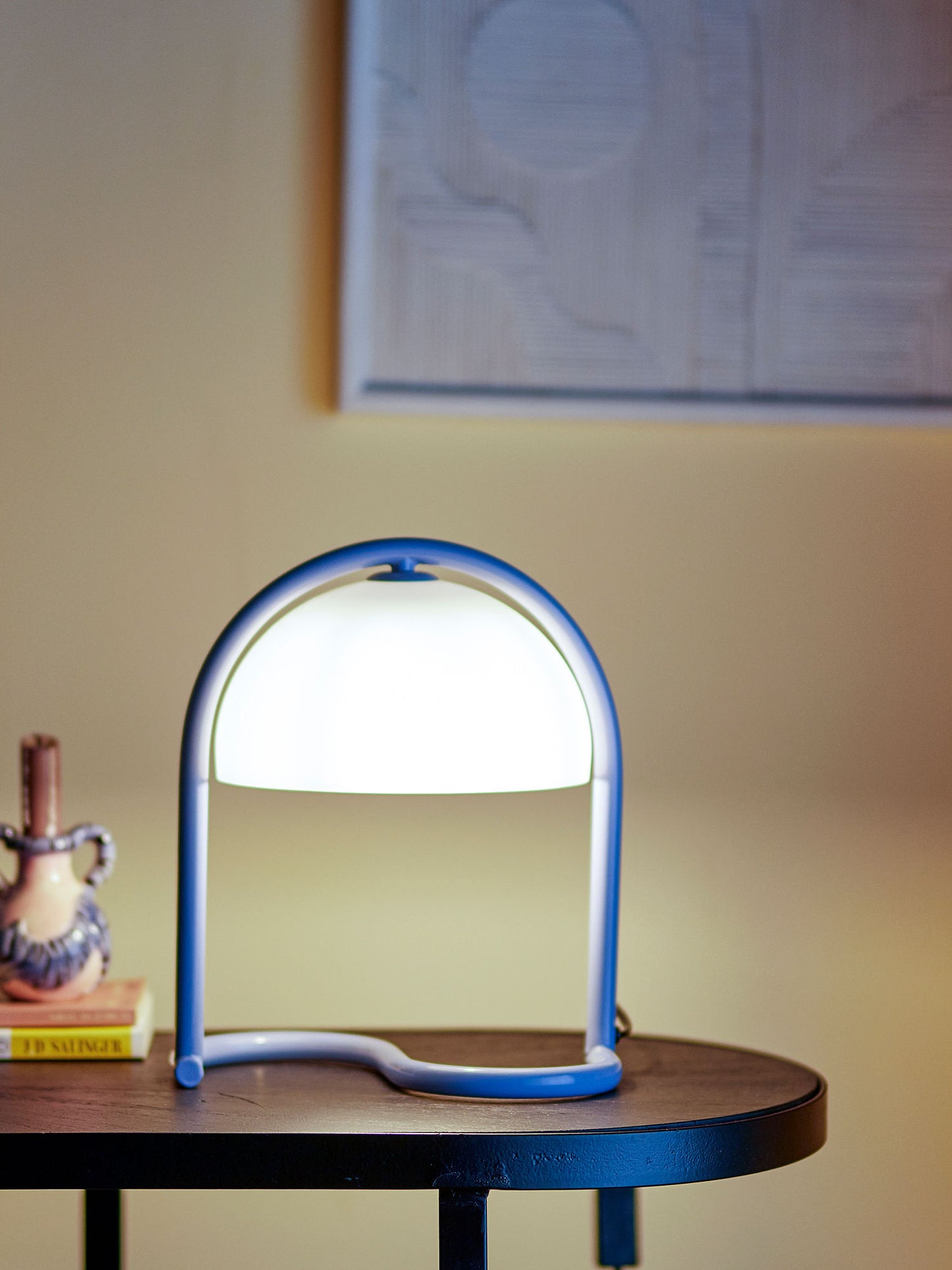 Bloomingville Favour Tischlampe, Blau, Acryl