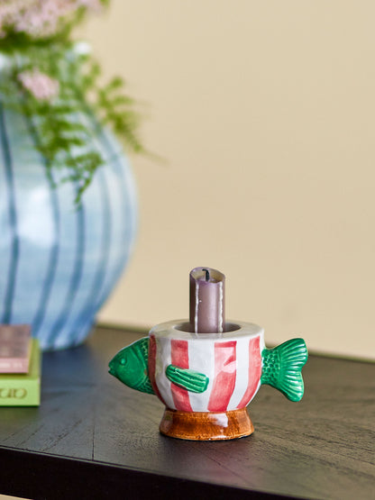 Bloomingville Codia Votive & Candle Holder, Bunt, Steingut