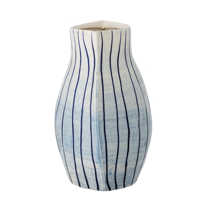 Bloomingville Esra Vase, Blue, Steingut