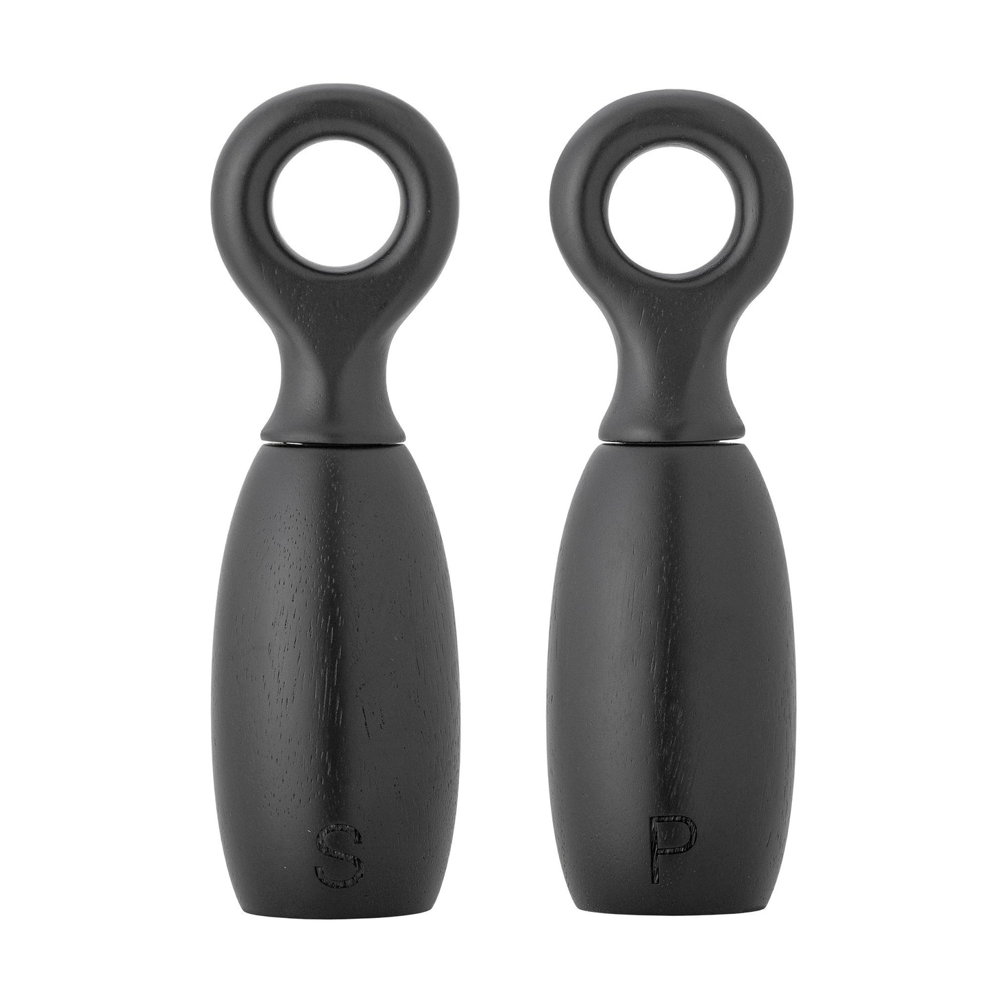 Bloomingville Martim Salz- und Pfeffermühle, Schwarz, Gummibaumholz
