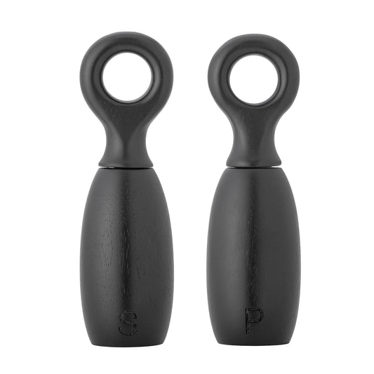 Bloomingville Martim Salz- und Pfeffermühle, Schwarz, Gummibaumholz
