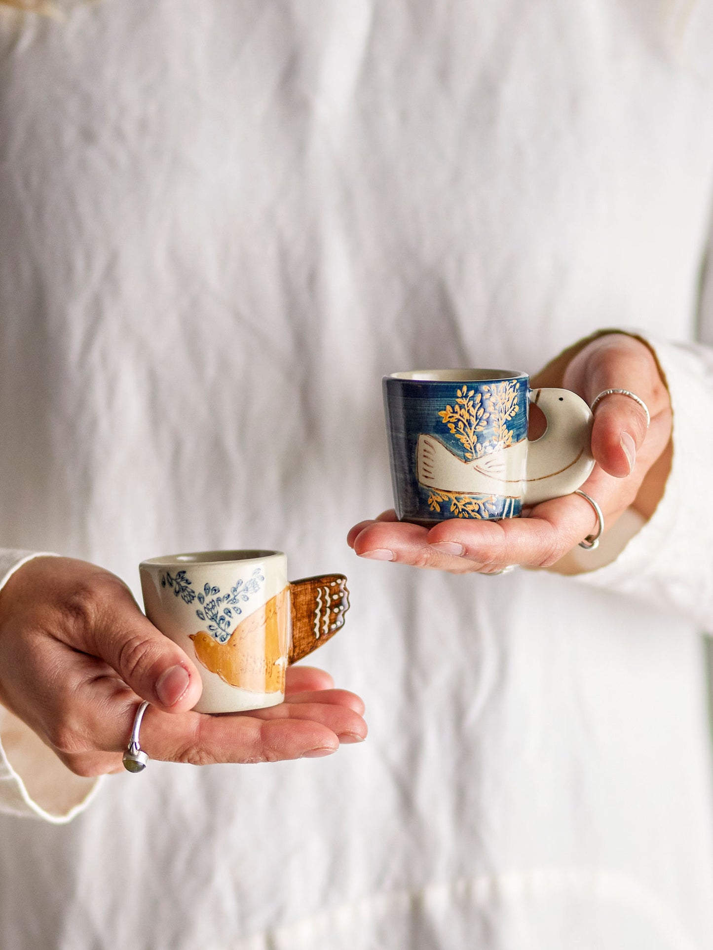 Bloomingville Hezha Espressotasse, Blau, Steingut
