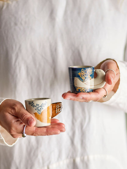 Bloomingville Hezha Espressotasse, Blau, Steingut