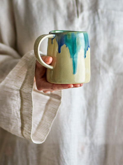 Bloomingville Yori Becher, Blau, Steingut