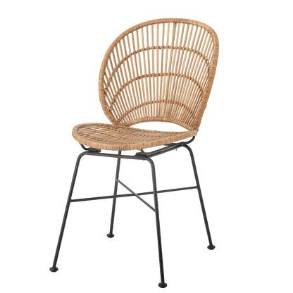 Bloomingville Fiore Esszimmerstuhl, Natur, Rattan
