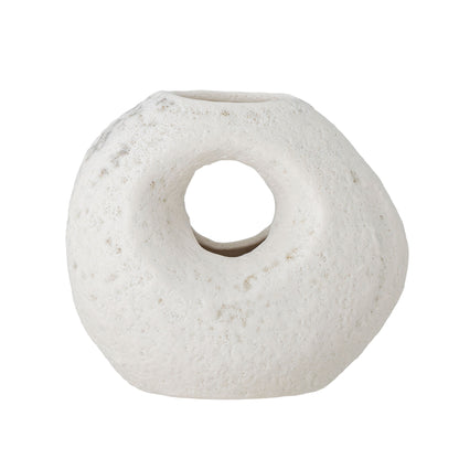 Bloomingville Caia Vase, Weiß, Steingut