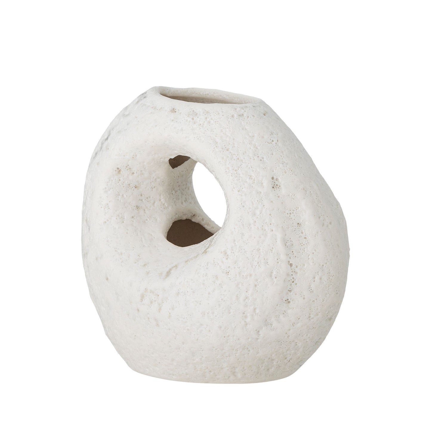 Bloomingville Caia Vase, Weiß, Steingut