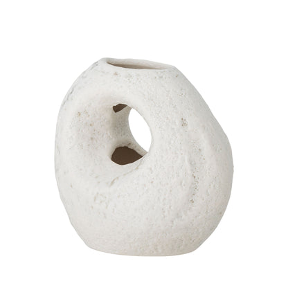 Bloomingville Caia Vase, Weiß, Steingut