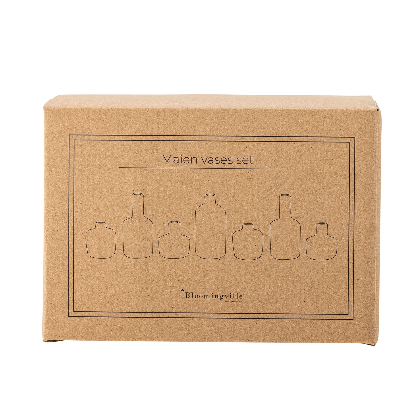 Bloomingville Maien Deko-Vase, Bunt, Steingut
