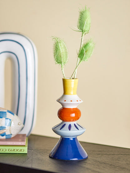 Bloomingville Kairi Deko-Vase, Bunt, Steingut
