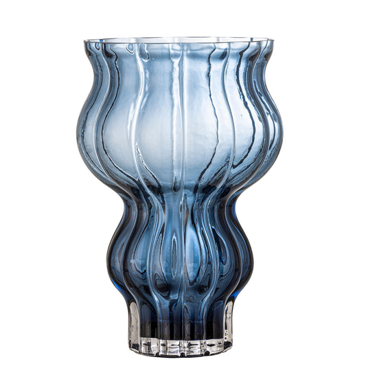 Bloomingville Zanna Vase, Blue, Glas