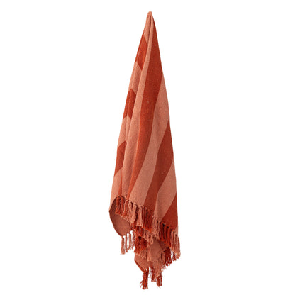 Bloomingville Frello Decke, Orange, Recycelte Baumwolle