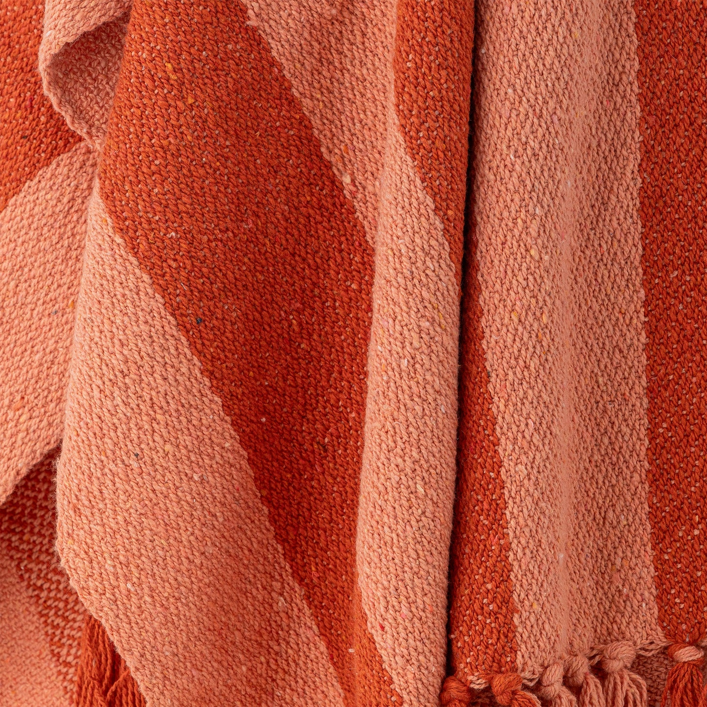 Bloomingville Frello Decke, Orange, Recycelte Baumwolle