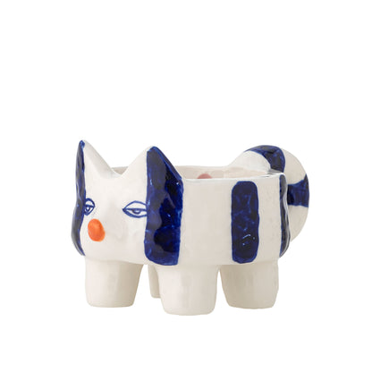 Bloomingville Caty Kerzenhalter, Blau, Steingut