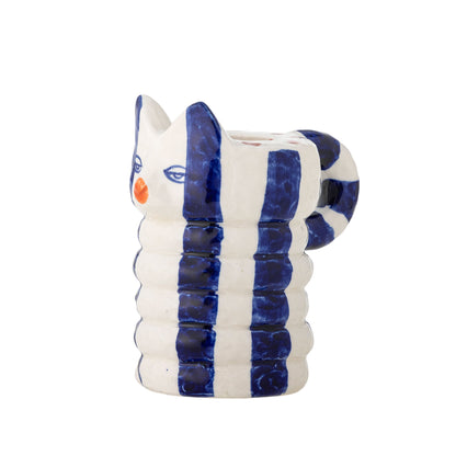 Bloomingville Caty Kerzenhalter, Blau, Steingut