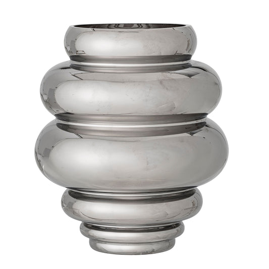 Bloomingville Zorya Vase, Silber, Glas