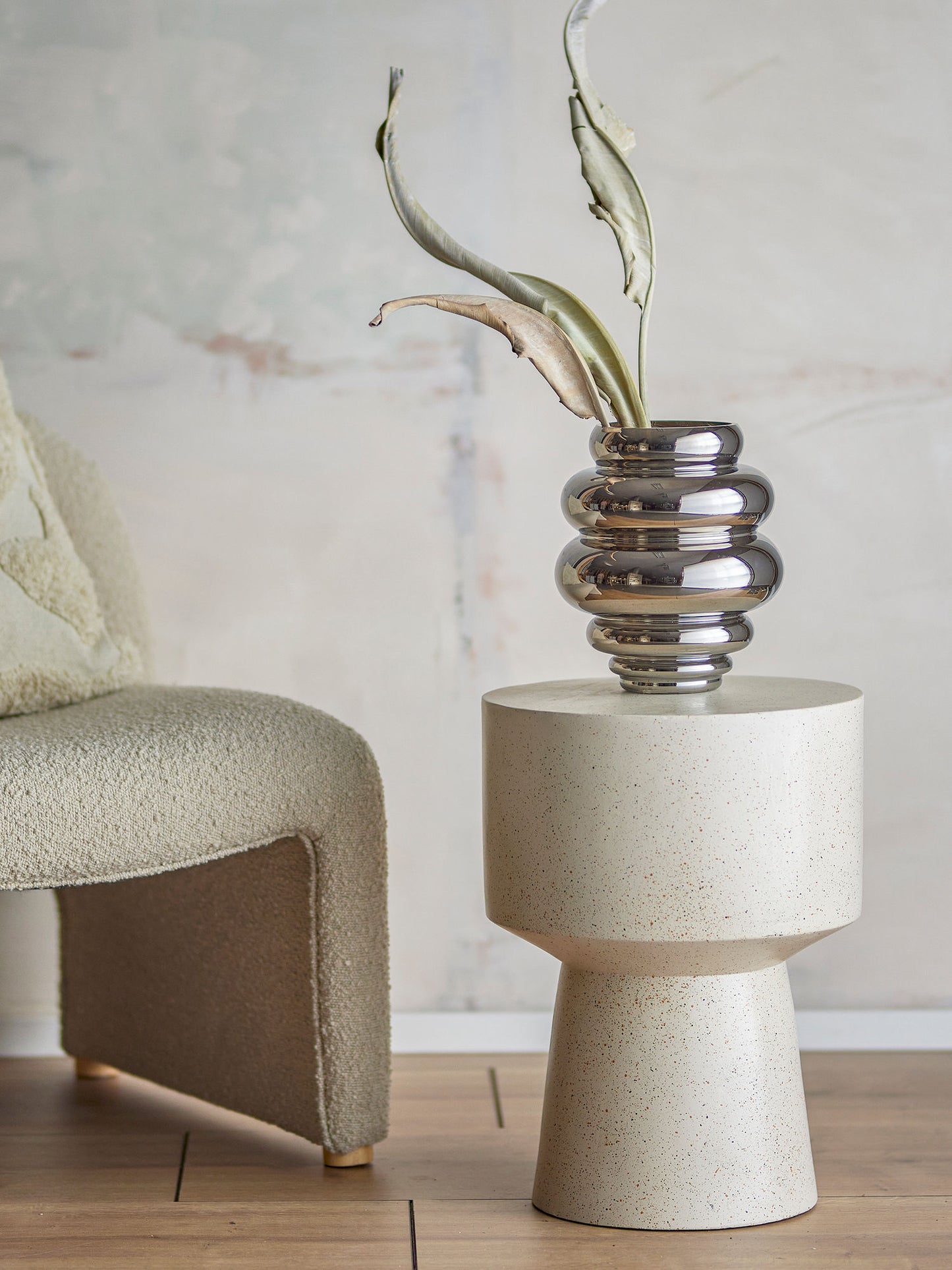 Bloomingville Zorya Vase, Silber, Glas