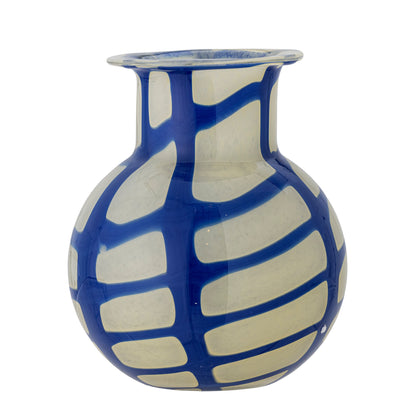 Bloomingville Kiran Vase, Blue, Glas