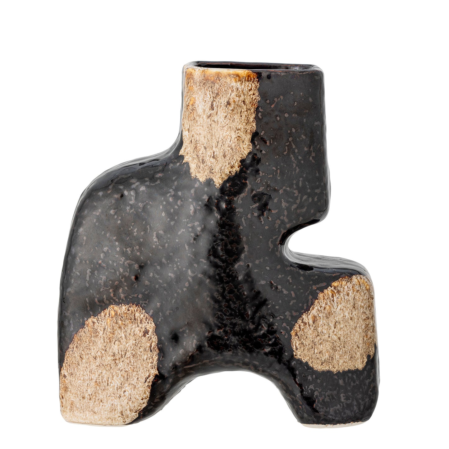 Bloomingville Ollia Vase, Schwarz, Steingut