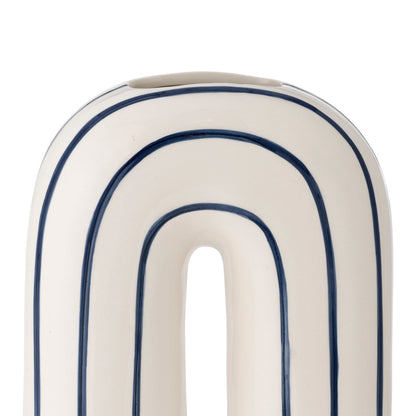 Bloomingville Mae Vase, Blau, Keramik